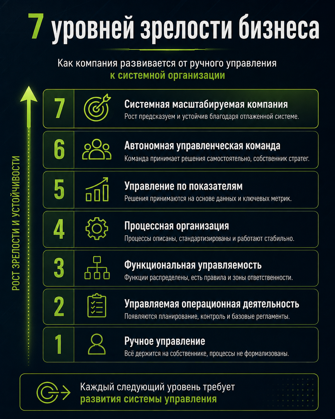 7 уровней зрелости бизнеса BMS